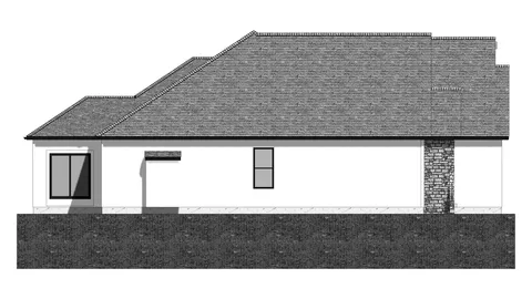 The Kingston house plan, exterior view 4